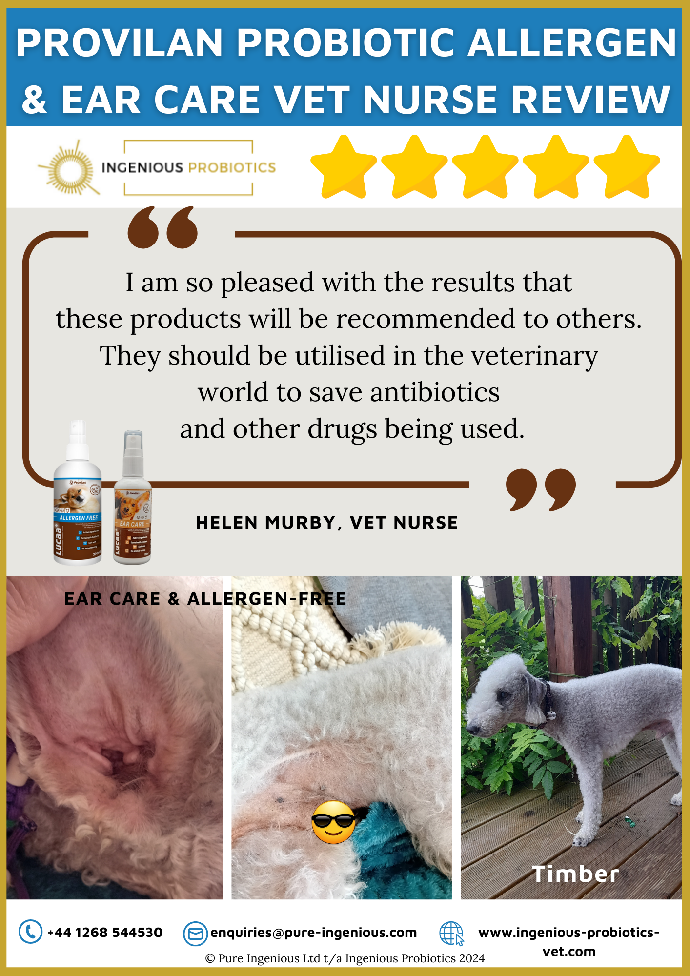 LUCAA+ Products Review - Timber's Itchy Ears and Skin | Ingenious Probiotics