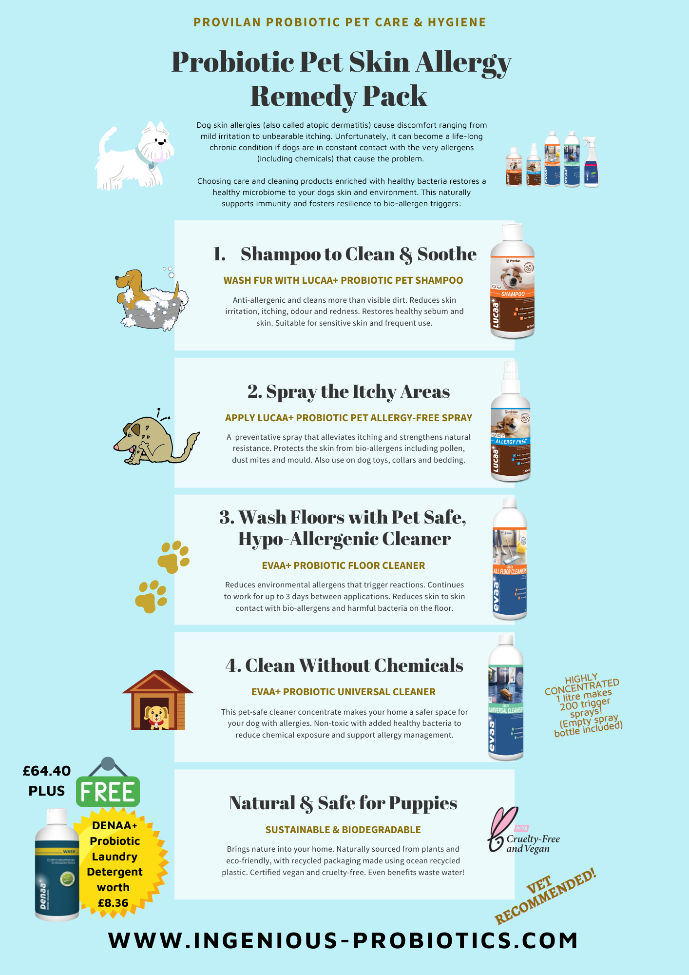 Probiotic Pet Skin Allergy Remedy Pack