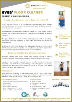 EVAA+ Probiotic Floor Cleaner Concentrate | Ingenious Probiotics