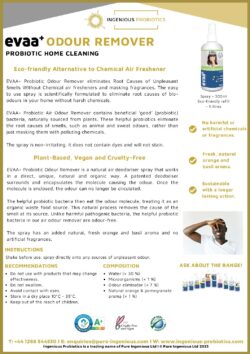 EVAA+ Probiotic Odour Remover | Ingenious Probiotics