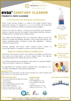 EVAA+ Probiotic Sanitary Cleaner | Ingenious Probiotics