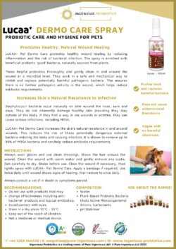 LUCAA+ Pet Probiotic Dermo (was Wound) Care | Ingenious Probiotics