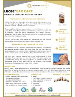 LUCAA+ Pet Probiotic Ear Care | Ingenious Probiotics