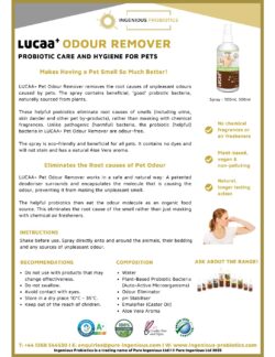 LUCAA+ Pet Probiotic Odour Remover | Ingenious Probiotics
