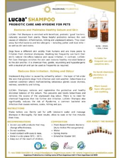 LUCAA+ Pet Probiotic Shampoo | Ingenious Probiotics