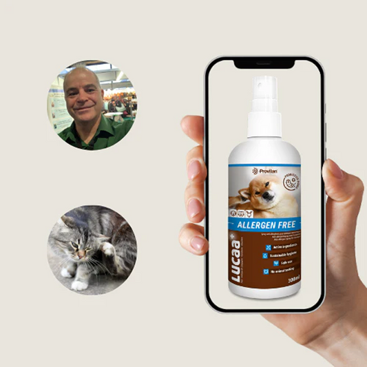 Discover LUCAA+ Pet Probiotic Allergen-Free Spray | Ingenious Probiotics