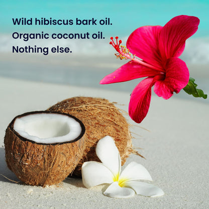 Wild hibiscus bark oil and organic coconut oil, the two natural ingredients in Tvati Pet joint support formula