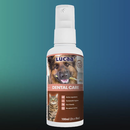 360 degree rotating view of probiotic dental care spray bottle for pets