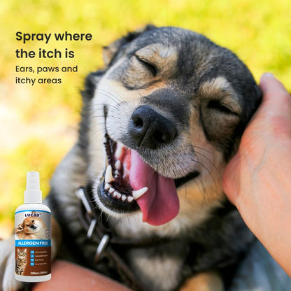 LUCAA+ Probiotic Allergen-Free Spray for itchy ears paws and sensitive skin in dogs