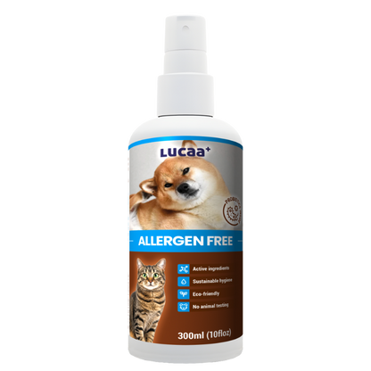probiotic allergy prevention spray for pets that reduces environmental allergens such as pollen and dust mites