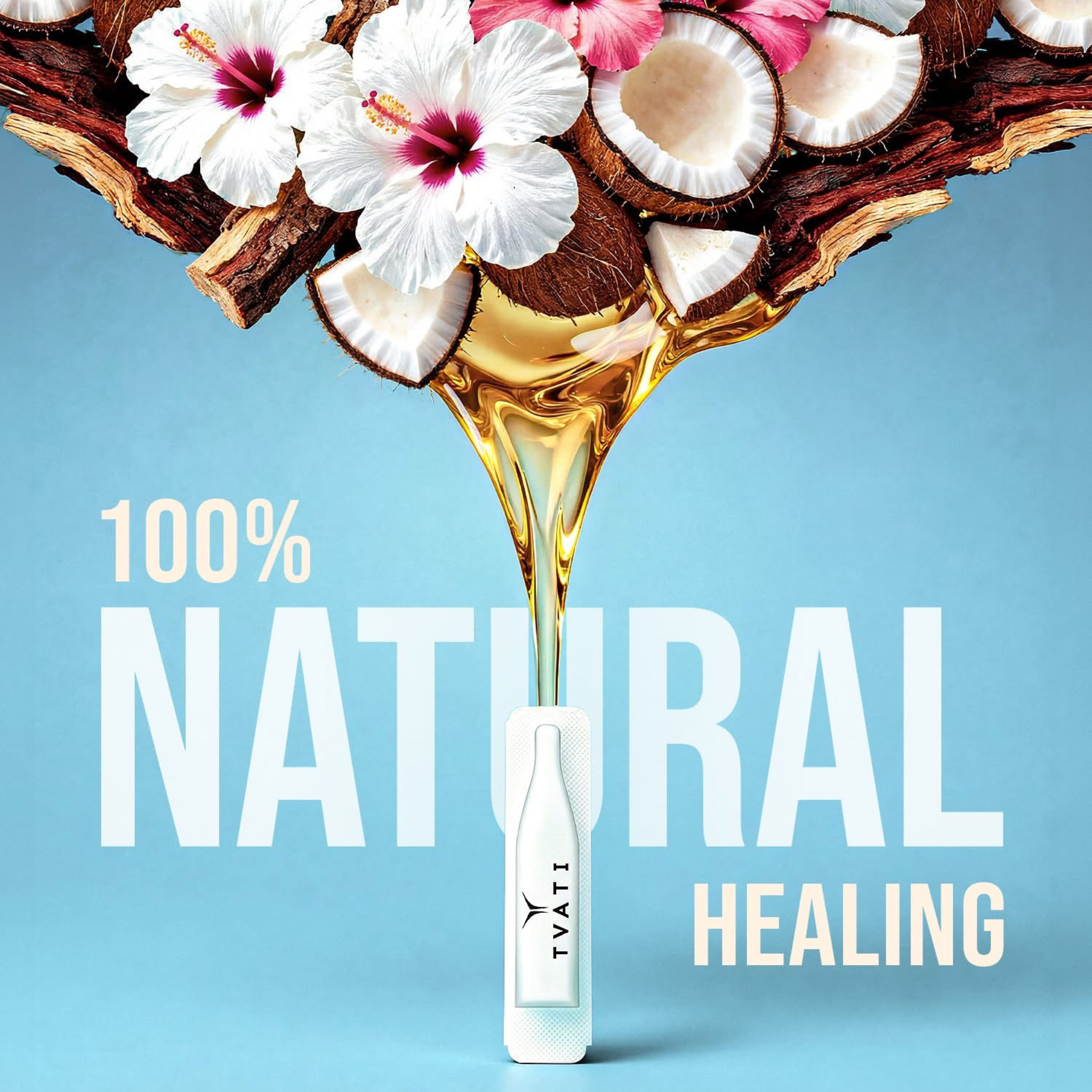 Responsibly sourced hibiscus bark oil and coconut oil used in Tvati natural joint oil for dogs